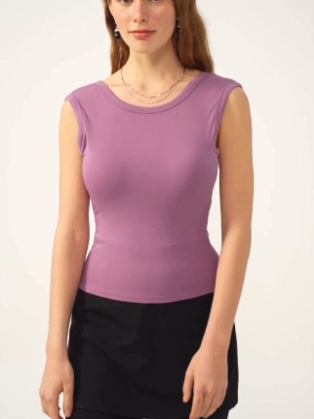 OGL Low-Back Brami Tank Built In Bra Purple Size Large